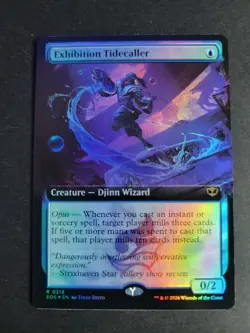 Exhibition Tidecaller (Extended Art Foil) Rare MTG Secrets of Strixhaven - Image 1