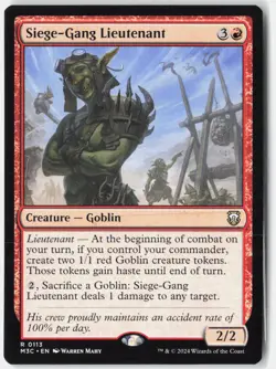 Siege-Gang Lieutenant R Commander: Modern Horizons 3 113 NM - Image 1