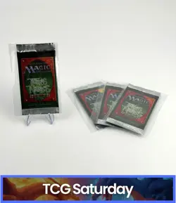 1995 MAGIC THE GATHERING: TIERRAS NATALES SEALED BOOSTER PACK LOT OF 4 - Image 1