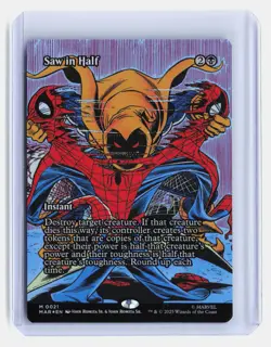 Saw In Half MTG Marvel's Spider-Man #21 Mythic Borderless Foil - Image 1