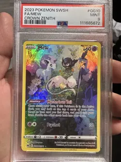 Mew GG10/GG70 Holo Pokemon TCG 2023 Crown Zenith Ultra Rare PSA 9 - Image 1