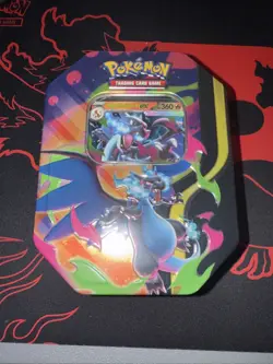 Mega Charizard Ex Tin - Mega Charizard X EX Promo - Pokemon TCG Factory Sealed - Image 1