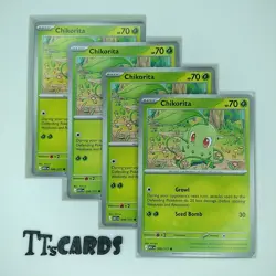 Chikorita 008/217 x4 Playset 4x Pokemon TCG ME Ascended Heroes ASC - 4 Card Set - Image 1