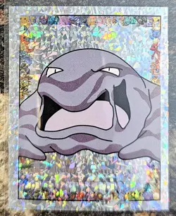 Pokemon 1999 Topps Merlin Sticker Muk Holo Prism S14 NM or better - Image 1