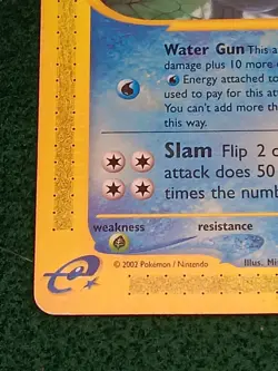 The Pokemon Company Quagsire 030/147 Aquapolis Rare Regular 80 HP Stage 1 2002 - Image 5