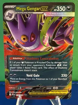 Pokemon TCG Gengar EX 056/094 Phantasmal Flames Double Rare - Near Mint - Image 1