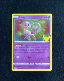 2021 Pokemon TCG English Celebrations 25th Anniversary Mew 011/025 Holo RB60 - Image 1