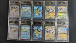 10x OCD 9.5 Pokemon CHN Lot: Meowth, Quaxly,Blastoise,Mewtwo,Dragonite ex/V MD28 - Image 1