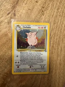Pokemon TCG Clefable 01/64 Jungle Holo Rare Stage 1 70 HP Unlimited 1999 - Image 1