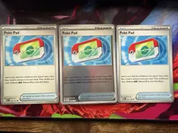 Pokemon TCG Poke Pad Lot (3) Rev Holo & Regular 198/217 081/088 ASC POR NM - Image 1