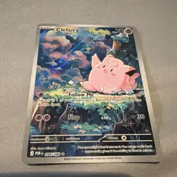 Pokemon Clefairy POR Full Art Rare Holo Basic 70 HP 30 Attack 094/088 2024 Eng - Image 4