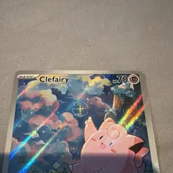 Pokemon Clefairy POR Full Art Rare Holo Basic 70 HP 30 Attack 094/088 2024 Eng - Image 5