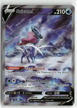 Pokemon Suicune V GG38/GG70 Ultra Rare 2023 Crown Zenith: Galarian Gallery - Image 1