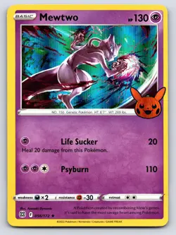 Mewtwo 056/172 Holo Promo Trick or Trade BOOster Pokemon Lightly Played - Image 1