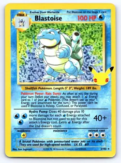 Blastoise 2/102 Classic Collection Celebrations: Classic Collection Pokemon NM - Image 1