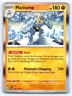 Machamp 068/165 Rare 151 Pokemon Holo Near Mint - Image 1
