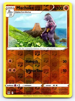 Machoke 087/196 Uncommon Lost Origin Pokemon Reverse Holo Near Mint - Image 1