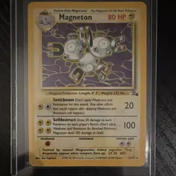 Pokemon TCG Magneton 11/62 Fossil Holo Rare Unlimited English 80 HP - Image 1