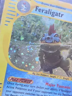 Pokemon TCG Feraligatr Holo Swirl Rare 12/165 Expedition E-Reader WOTC HP DMG - Image 2