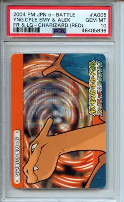 2004 Pokemon E-Battle Firered Leafgreen #A005 Emy Alek Charizard (Red) PSA 10 - Image 1