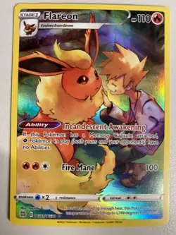 Flareon – TG01/TG30 – Brilliant Stars Trainer Gallery – Ultra Rare – NM Pokemon - Image 1