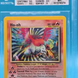 Pokemon Ho-oh Neo Revelation 2001 Holo Rare Beckett 9 Unlimited 07/64 English - Image 3