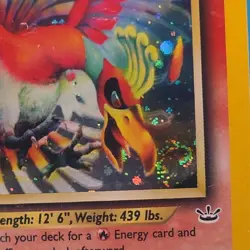 Pokemon Ho-oh Neo Revelation 2001 Holo Rare Beckett 9 Unlimited 07/64 English - Image 4