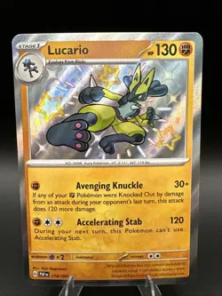 Lucario 174/091 Paldean Fates Shiny Rare Pokemon TCG - Image 1