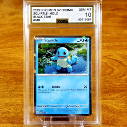 Pokemon SV Black Star Promo Squirtle 048 AGS Gem-MT 10 Cosmos Holo 2023 - Image 1