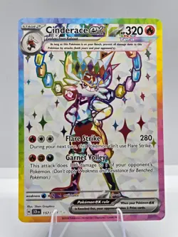 Cinderace ex 157/142 Ultra Rare Stellar Crown Pokemon NM - Image 1