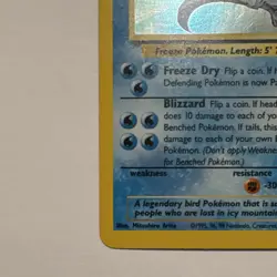 Pokemon TCG Articuno 2/62 Fossil Holo Rare 70 HP English 1999 - Image 5