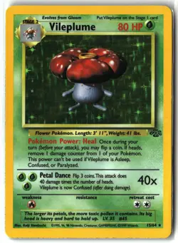 Vileplume ⭐ 15/64 Holo Rare Jungle 1999 Pokemon LP - Image 1