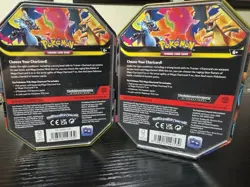 Pokemon Mega Charizard X And Y Tins. Set Of 2. Brand New. - Image 2