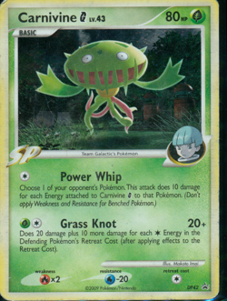 Carnivine G LV.43 - DP42 Black Star Promo - Team Galactic's Pokemon - MP - Image 1