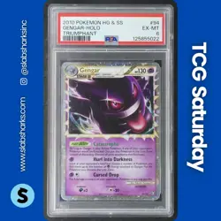 2010 POKEMON HEARTGOLD & SOULSILVER TRIUMPHANT #94/102 GENGAR PRIME PSA 6 - Image 1