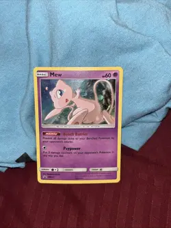 Mew SM215 Sun & Moon 2019 Cosmos Holo Rare Black Star Promo Pokemon TCG LP - Image 4