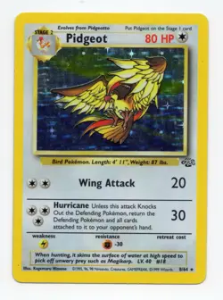 Pokemon TCG Pidgeot Jungle 8/64 Holo Unlimited NM- - Image 1