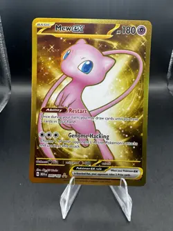 2023 Pokemon Mew ex #205/165 GOLD FULL ART Hyper Rare - Scarlet & Violet 151 NM - Image 1