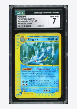 Pokemon CGC 7 Kingdra Reverse Holo 2003 19/147 Aquapolis English - Image 1