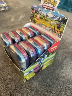 POKEMON TCG ASCENDED HEROES FACTORY SEALED MINI TINS LOT OF 10 WITH DISPLAY BOX - Image 3