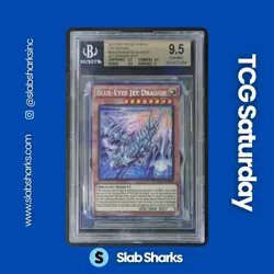 2022 YU-GI-OH! BATTLE OF CHAOS 1ST ED. #BACH-EN004 BLUE-EYES JET DRAGON BGS 9.5 - Image 1