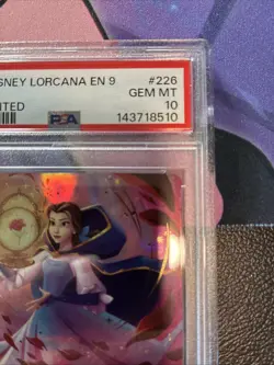 2025 DISNEY LORCANA EN 9-FABLED ENCHANTED BELLE - ACCOMPLISHED MYSTIC PSA 10 - Image 3