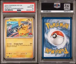 Pikachu SVP190 World Championships Promo Psa 10 - Image 2