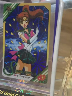 08 Sailor Jupiter Sailor Moon Card Super S BANDAI NAKAYSHI JAPAN 1995 Prism Halo - Image 2