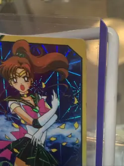 08 Sailor Jupiter Sailor Moon Card Super S BANDAI NAKAYSHI JAPAN 1995 Prism Halo - Image 3