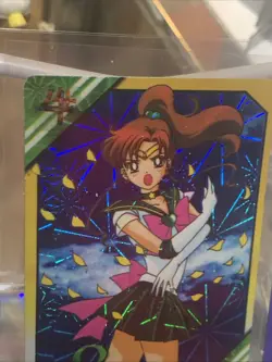 08 Sailor Jupiter Sailor Moon Card Super S BANDAI NAKAYSHI JAPAN 1995 Prism Halo - Image 4