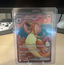 Pokemon Charizard Base Set Holo Rare 4/102 English Mitsuhiro Arita Card - Image 1