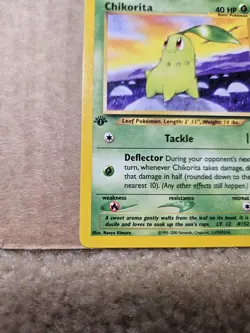 Pokemon Chikorita 1st Edition Common Neo Genesis Nintendo 2000 Card 53/111 - Image 3
