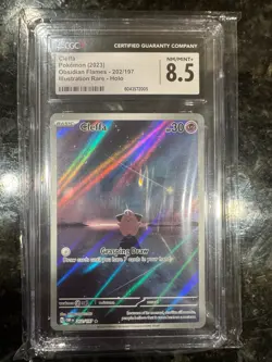 Cleffa Pokemon Card 2023 Obsidian Flames Holo CGC 8.5 NM/Mint+ - Image 1