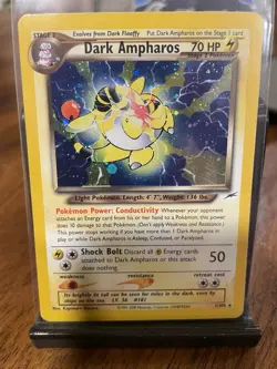 Pokemon TCG Dark Ampharos Holo Rare Card 1/105 Neo Destiny - Image 1